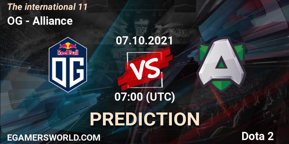 OG contre Alliance : prédiction de match. 07.10.21. Dota 2, The Internationa 2021