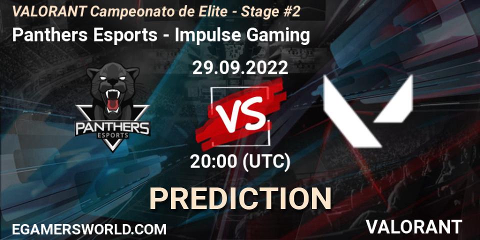 Panthers Esports contre Impulse Gaming : prédiction de match. 29.09.22. VALORANT, VALORANT Campeonato de Elite - Stage #2
