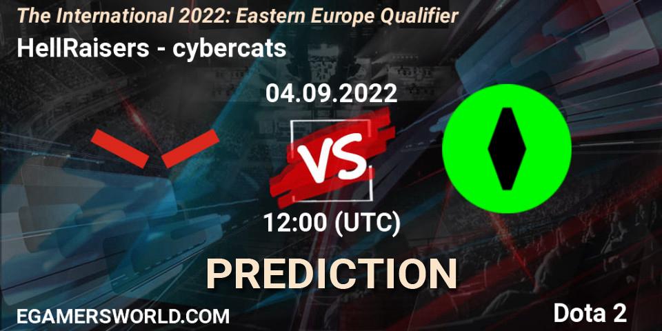 HellRaisers contre cybercats : prédiction de match. 04.09.22. Dota 2, The International 2022: Eastern Europe Qualifier