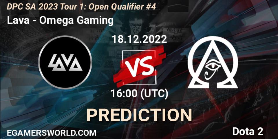 Lava contre Omega Gaming : prédiction de match. 18.12.22. Dota 2, DPC SA 2023 Tour 1: Open Qualifier #4