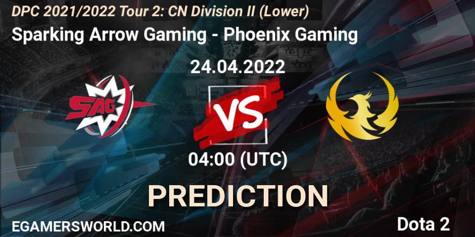 Sparking Arrow Gaming contre Phoenix Gaming : prédiction de match. 24.04.22. Dota 2, DPC 2021/2022 Tour 2: CN Division II (Lower)