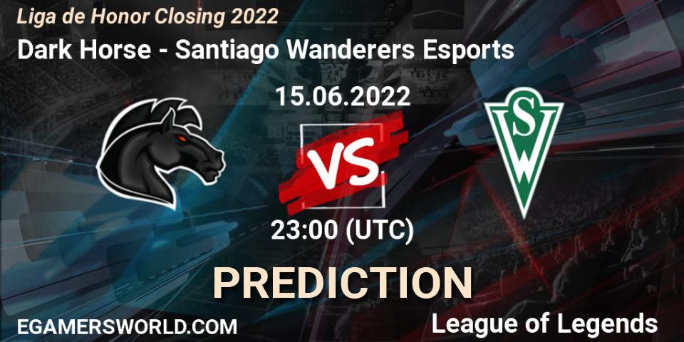 Dark Horse contre Santiago Wanderers Esports : prédiction de match. 15.06.22. LoL, Liga de Honor Closing 2022