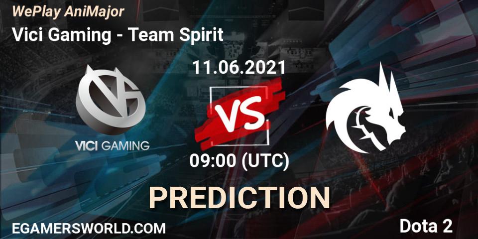 Vici Gaming contre Team Spirit : prédiction de match. 11.06.2021 at 09:00. Dota 2, WePlay AniMajor 2021