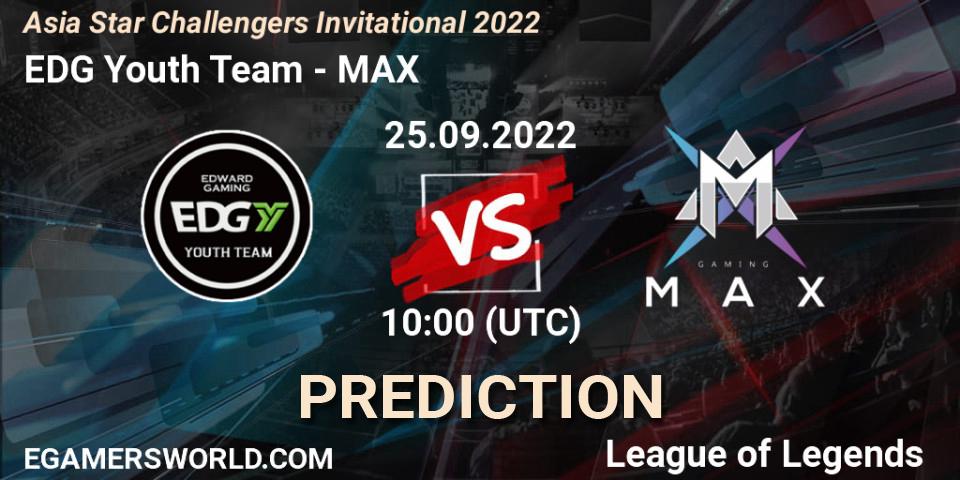 EDward Gaming Youth Team contre MAX : prédiction de match. 25.09.22. LoL, Asia Star Challengers Invitational 2022