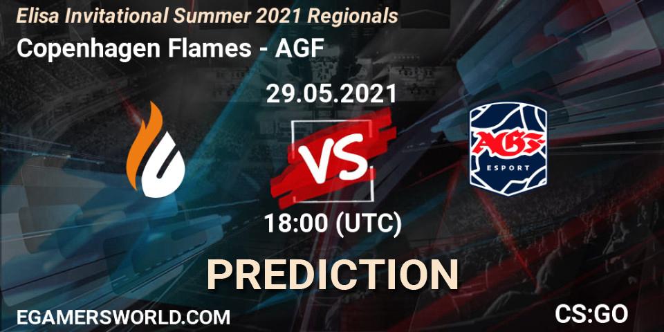 Copenhagen Flames contre AGF : prédiction de match. 29.05.2021 at 18:00. Counter-Strike (CS2), Elisa Invitational Summer 2021 Regionals