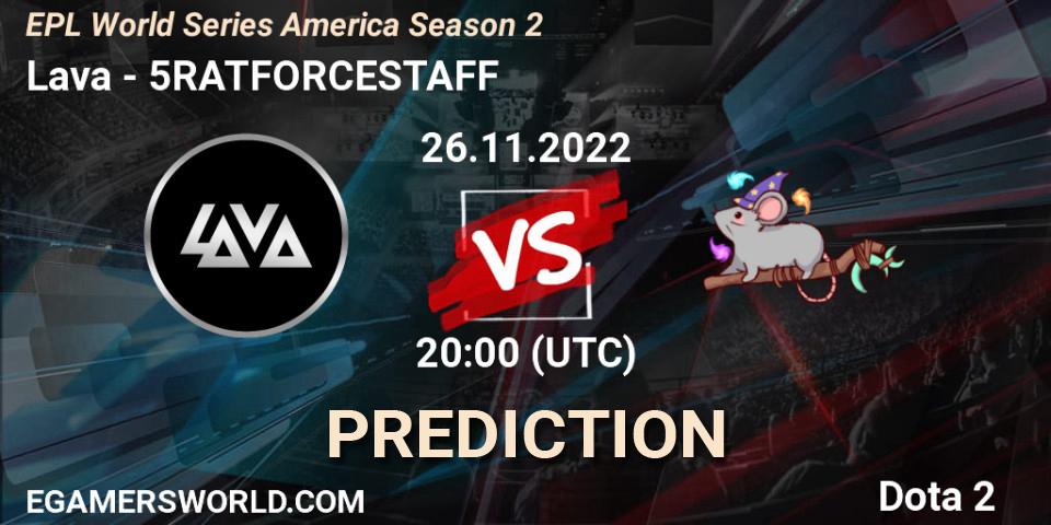 Ukumari contre 5RATFORCESTAFF : prédiction de match. 26.11.22. Dota 2, EPL World Series America Season 2