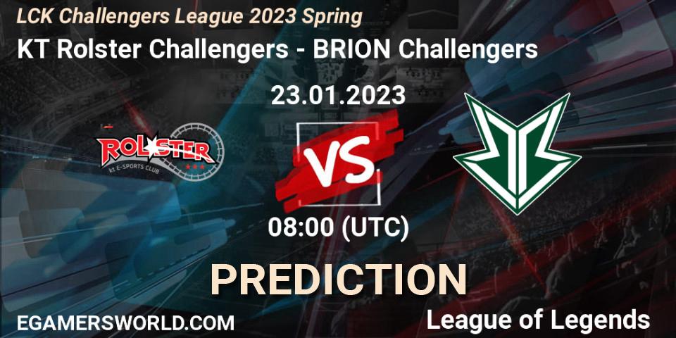 KT Rolster Challengers contre Brion Esports Challengers : prédiction de match. 23.01.23. LoL, LCK Challengers League 2023 Spring