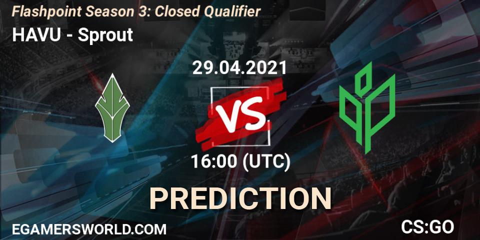 HAVU contre Sprout : prédiction de match. 29.04.2021 at 16:00. Counter-Strike (CS2), Flashpoint Season 3: Closed Qualifier