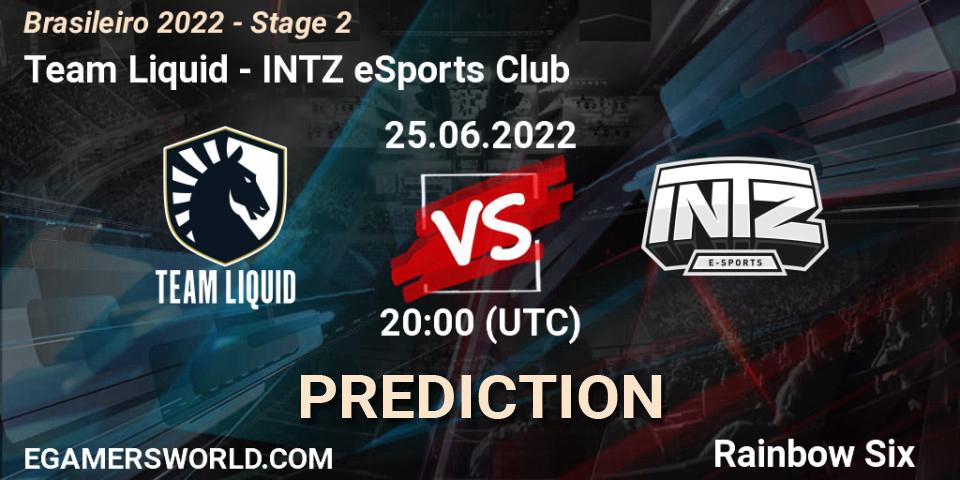 Team Liquid contre INTZ eSports Club : prédiction de match. 25.06.22. Rainbow Six, Brasileirão 2022 - Stage 2