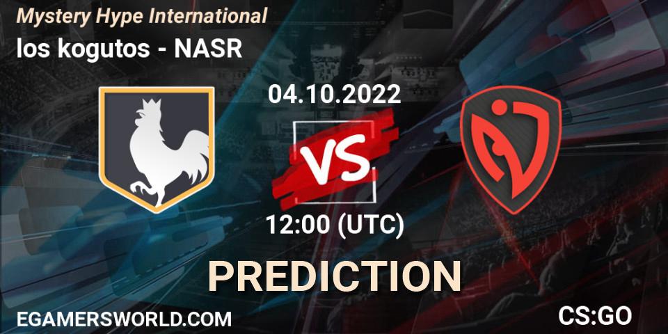 los kogutos contre NASR : prédiction de match. 04.10.22. CS2 (CS:GO), Mystery Hype International