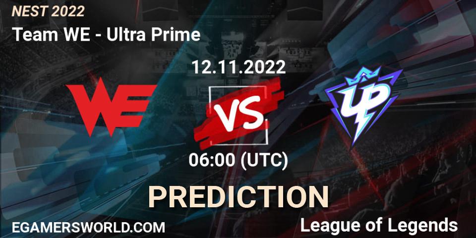 Team WE contre Ultra Prime : prédiction de match. 12.11.2022 at 06:00. LoL, NEST 2022