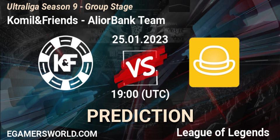 Komil&Friends contre AliorBank Team : prédiction de match. 25.01.2023 at 19:00. LoL, Ultraliga Season 9 - Group Stage