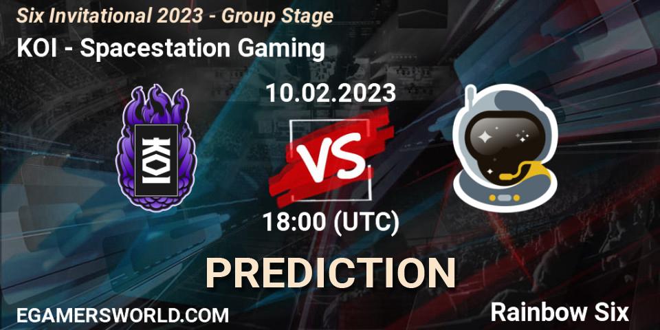 KOI contre Spacestation Gaming : prédiction de match. 10.02.23. Rainbow Six, Six Invitational 2023 - Group Stage