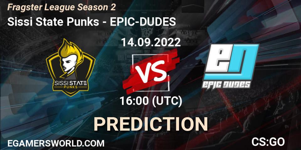 Sissi State Punks contre EPIC-DUDES : prédiction de match. 14.09.22. CS2 (CS:GO), Fragster League Season 2