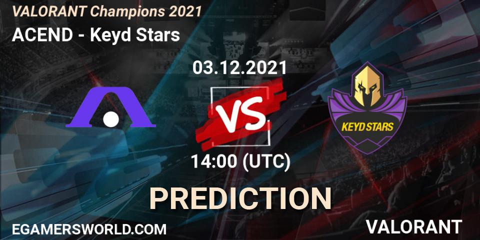 ACEND contre Keyd Stars : prédiction de match. 03.12.21. VALORANT, VALORANT Champions 2021