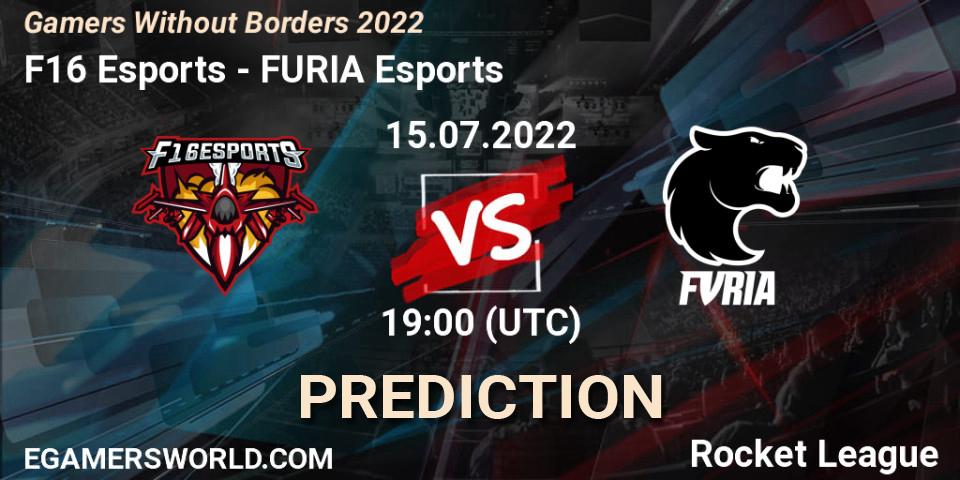 F16 Esports contre FURIA Esports : prédiction de match. 15.07.2022 at 19:00. Rocket League, Gamers Without Borders 2022