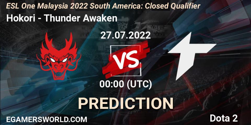 Hokori contre Thunder Awaken : prédiction de match. 27.07.22. Dota 2, ESL One Malaysia 2022 South America: Closed Qualifier
