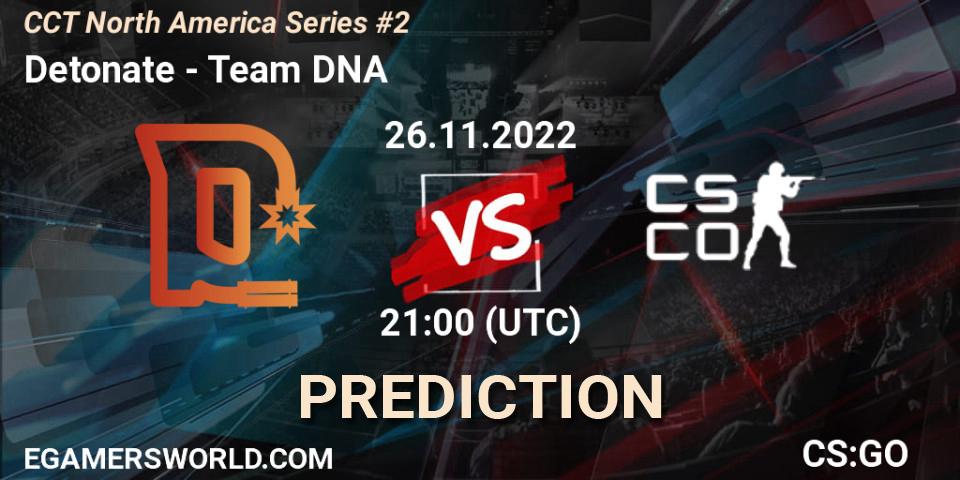 Detonate contre Team DNA : prédiction de match. 26.11.22. CS2 (CS:GO), CCT North America Series #2