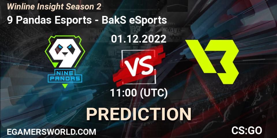 9 Pandas Esports contre BakS eSports : prédiction de match. 01.12.22. CS2 (CS:GO), Winline Insight Season 2