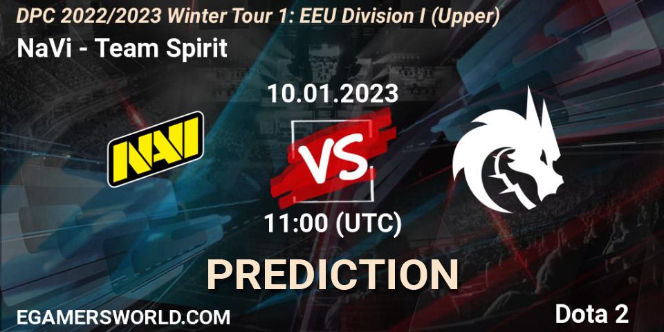 NaVi contre Team Spirit : prédiction de match. 10.01.23. Dota 2, DPC 2022/2023 Winter Tour 1: EEU Division I (Upper)