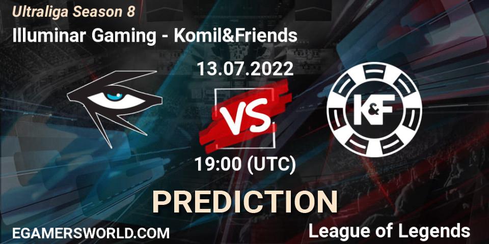 Illuminar Gaming contre Komil&Friends : prédiction de match. 13.07.2022 at 19:00. LoL, Ultraliga Season 8