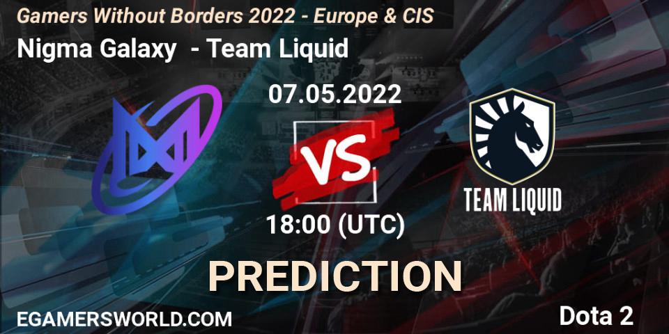 Nigma Galaxy contre Team Liquid : prédiction de match. 07.05.2022 at 17:55. Dota 2, Gamers Without Borders 2022 - Europe & CIS