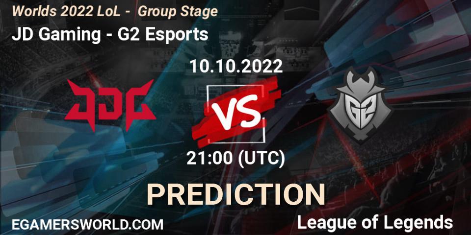 JD Gaming contre G2 Esports : prédiction de match. 10.10.22. LoL, Worlds 2022 LoL - Group Stage