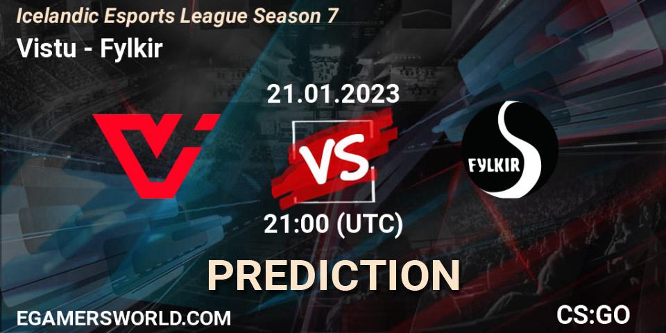Viðstöðu contre Fylkir : prédiction de match. 21.01.23. CS2 (CS:GO), Icelandic Esports League Season 7
