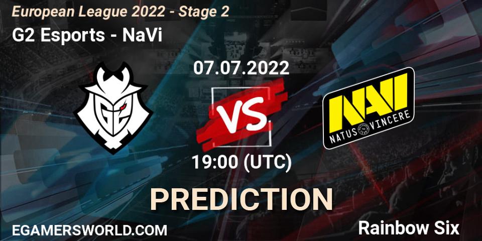 G2 Esports contre NaVi : prédiction de match. 07.07.2022 at 20:00. Rainbow Six, European League 2022 - Stage 2