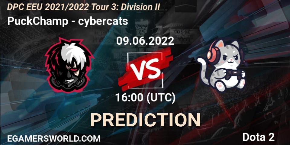 PuckChamp contre cybercats : prédiction de match. 09.06.22. Dota 2, DPC EEU 2021/2022 Tour 3: Division II