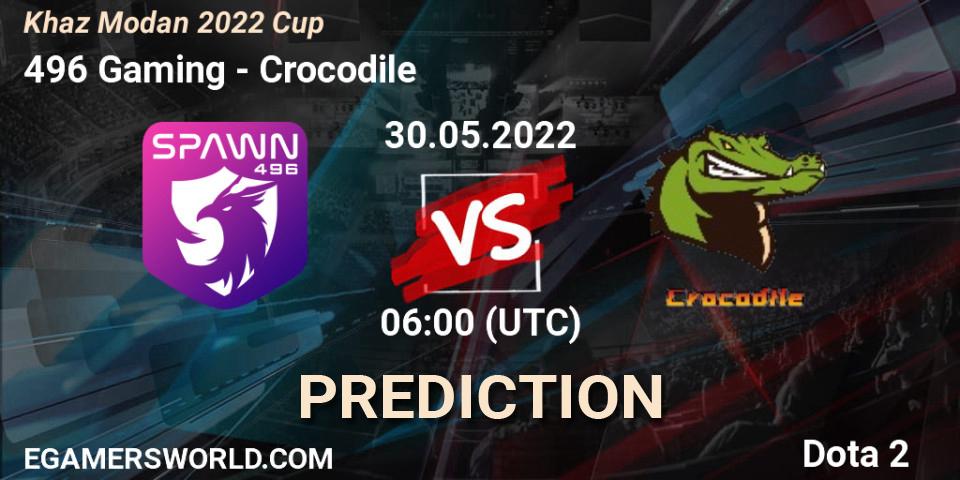 496 Gaming contre Crocodile : prédiction de match. 30.05.2022 at 07:14. Dota 2, Khaz Modan 2022 Cup