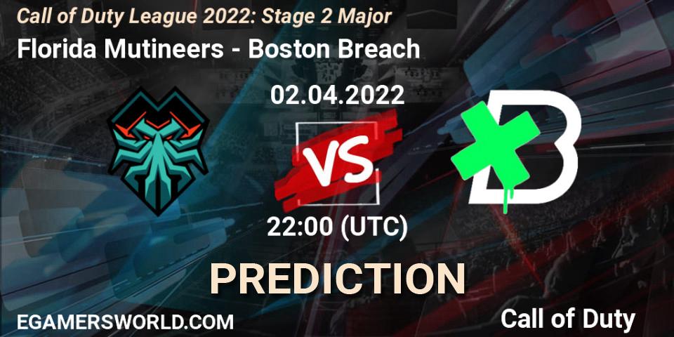 Florida Mutineers contre Boston Breach : prédiction de match. 02.04.2022 at 20:30. Call of Duty, Call of Duty League 2022: Stage 2 Major