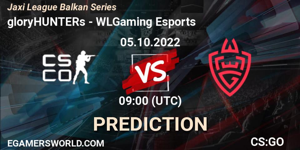gloryHUNTERs contre WLGaming Esports : prédiction de match. 05.10.22. CS2 (CS:GO), Jaxi League Balkan Series