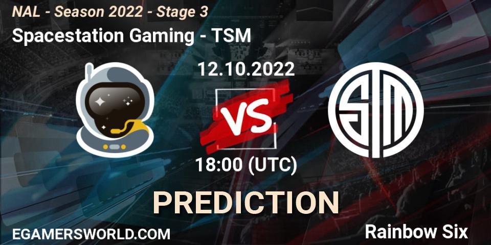 Spacestation Gaming contre TSM : prédiction de match. 12.10.22. Rainbow Six, NAL - Season 2022 - Stage 3