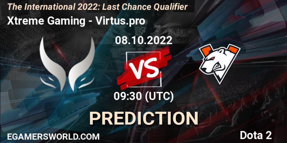 Xtreme Gaming contre Virtus.pro : prédiction de match. 08.10.22. Dota 2, The International 2022: Last Chance Qualifier