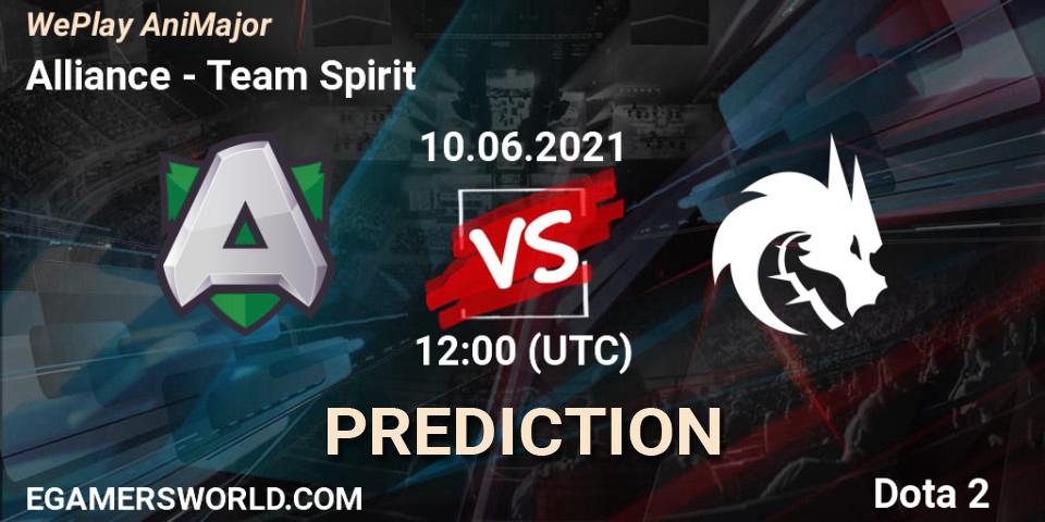 Alliance contre Team Spirit : prédiction de match. 10.06.2021 at 13:28. Dota 2, WePlay AniMajor 2021