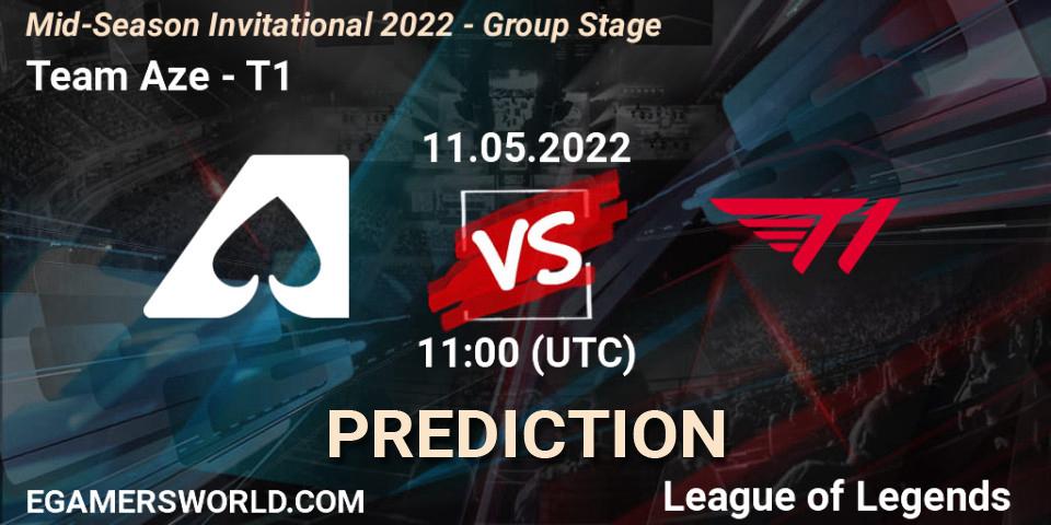 Team Aze contre T1 : prédiction de match. 11.05.2022 at 11:20. LoL, Mid-Season Invitational 2022 - Group Stage