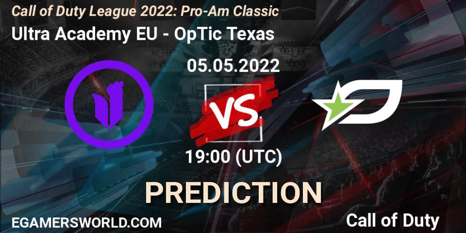 Ultra Academy EU contre OpTic Texas : prédiction de match. 05.05.22. Call of Duty, Call of Duty League 2022: Pro-Am Classic