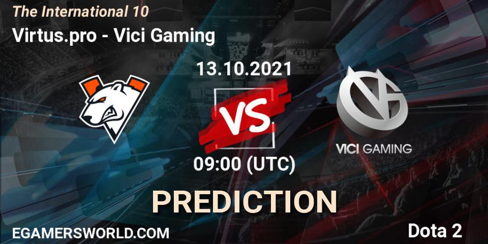 Virtus.pro contre Vici Gaming : prédiction de match. 13.10.21. Dota 2, The Internationa 2021