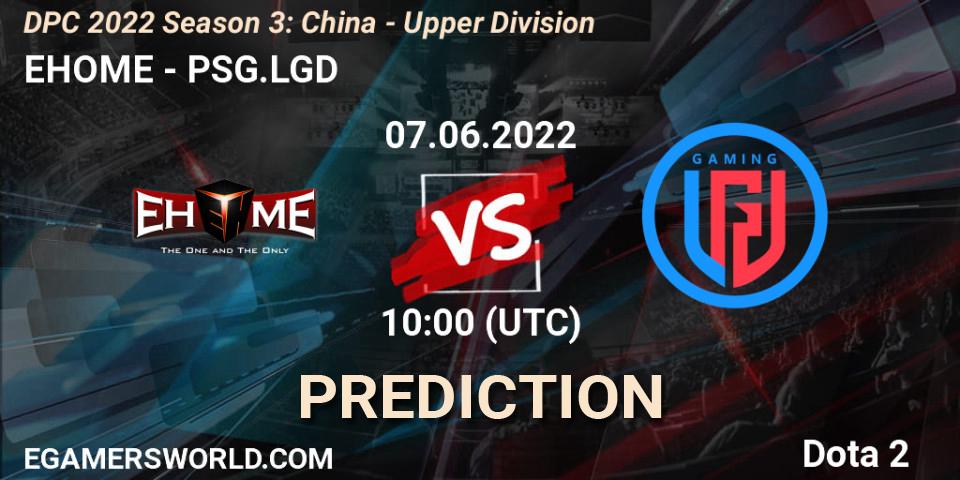 EHOME contre PSG.LGD : prédiction de match. 07.06.2022 at 10:11. Dota 2, DPC 2021/2022 China Tour 3: Division I