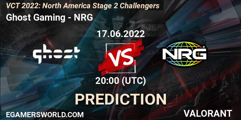 Ghost Gaming contre NRG : prédiction de match. 17.06.2022 at 20:00. VALORANT, VCT 2022: North America Stage 2 Challengers
