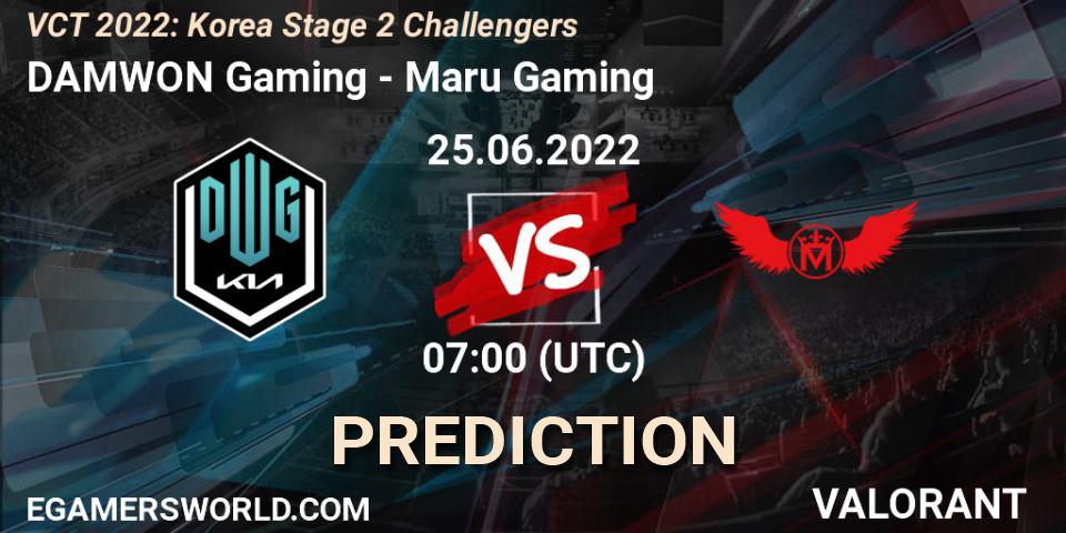 DAMWON Gaming contre Maru Gaming : prédiction de match. 25.06.2022 at 07:00. VALORANT, VCT 2022: Korea Stage 2 Challengers