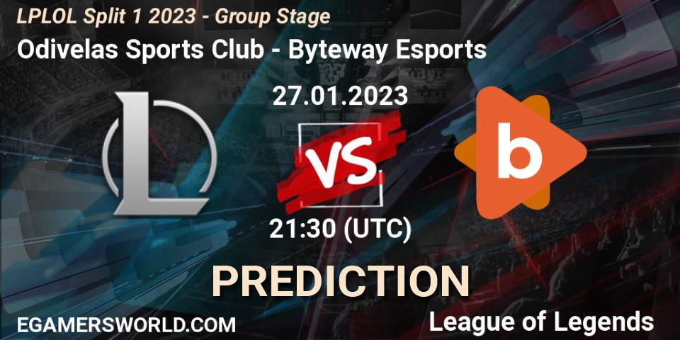 Odivelas Sports Club contre Byteway Esports : prédiction de match. 27.01.23. LoL, LPLOL Split 1 2023 - Group Stage