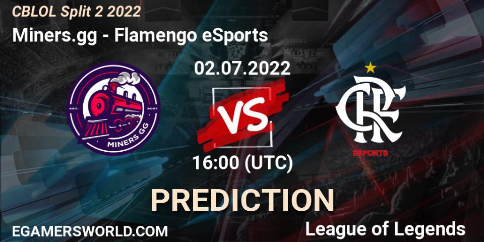 Miners.gg contre Flamengo eSports : prédiction de match. 02.07.2022 at 16:00. LoL, CBLOL Split 2 2022