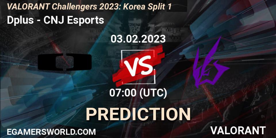 Dplus contre CNJ Esports : prédiction de match. 03.02.23. VALORANT, VALORANT Challengers 2023: Korea Split 1