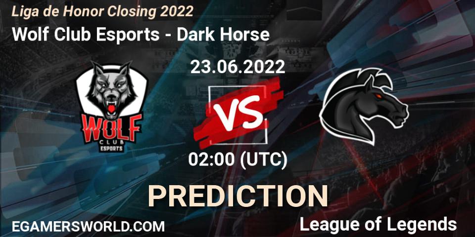 Wolf Club Esports contre Dark Horse : prédiction de match. 23.06.22. LoL, Liga de Honor Closing 2022