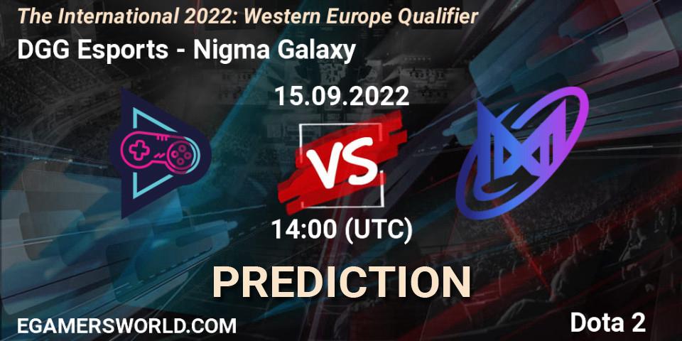 DGG Esports contre Nigma Galaxy : prédiction de match. 15.09.2022 at 12:51. Dota 2, The International 2022: Western Europe Qualifier