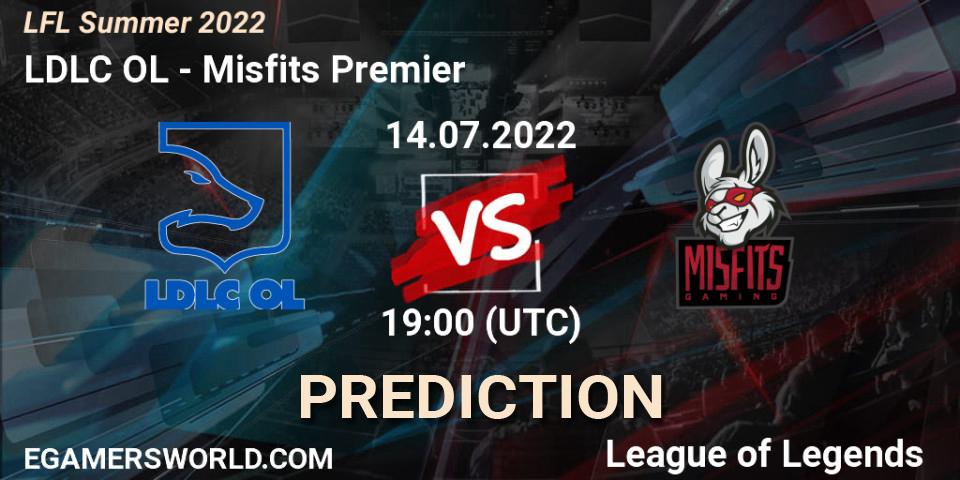 LDLC OL contre Misfits Premier : prédiction de match. 14.07.22. LoL, LFL Summer 2022