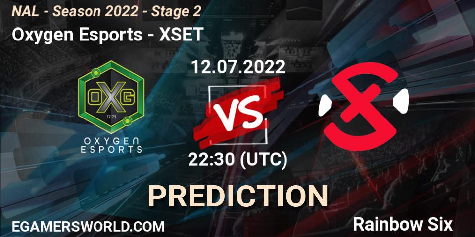 Oxygen Esports contre XSET : prédiction de match. 13.07.2022 at 22:30. Rainbow Six, NAL - Season 2022 - Stage 2