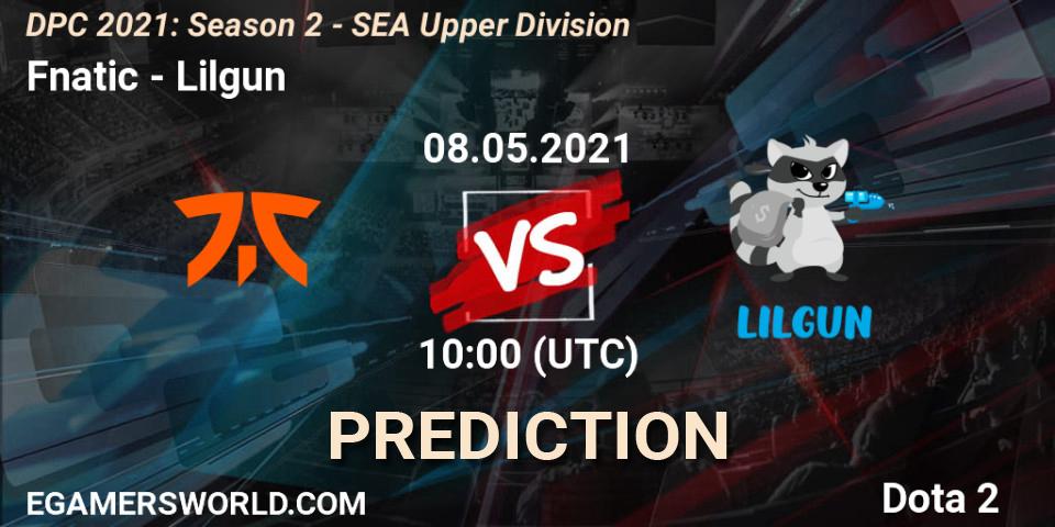 Fnatic contre Lilgun : prédiction de match. 08.05.2021 at 10:27. Dota 2, DPC 2021: Season 2 - SEA Upper Division